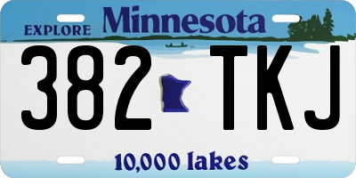 MN license plate 382TKJ
