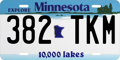 MN license plate 382TKM