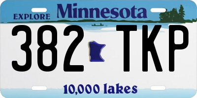 MN license plate 382TKP
