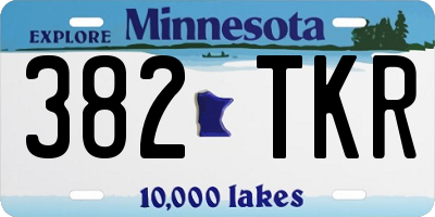 MN license plate 382TKR