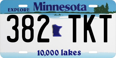 MN license plate 382TKT