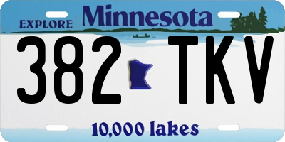 MN license plate 382TKV