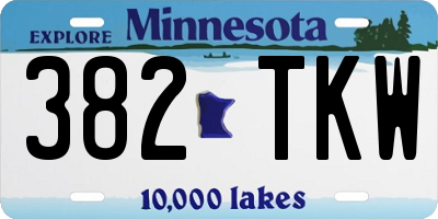 MN license plate 382TKW