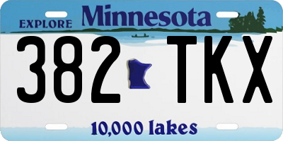 MN license plate 382TKX