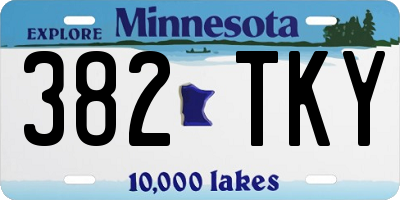 MN license plate 382TKY