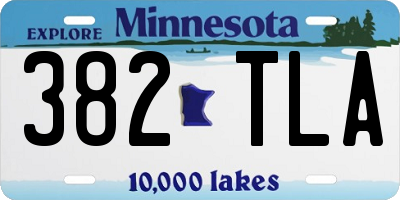 MN license plate 382TLA