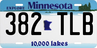 MN license plate 382TLB