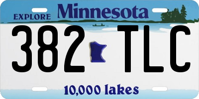 MN license plate 382TLC