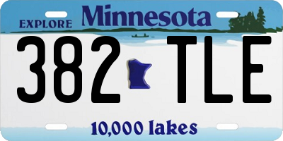 MN license plate 382TLE