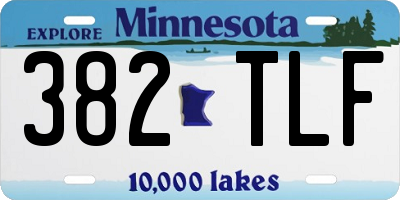 MN license plate 382TLF