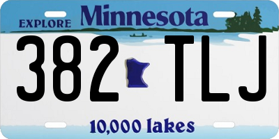MN license plate 382TLJ