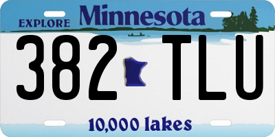 MN license plate 382TLU