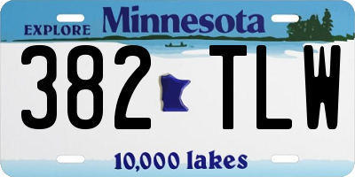 MN license plate 382TLW