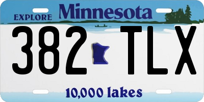 MN license plate 382TLX