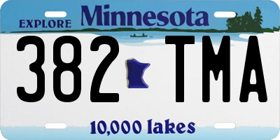 MN license plate 382TMA