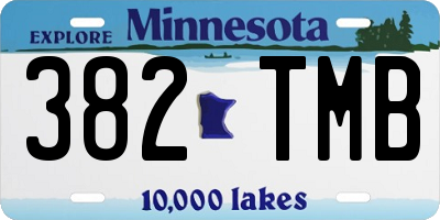 MN license plate 382TMB