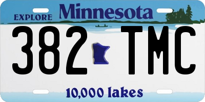 MN license plate 382TMC