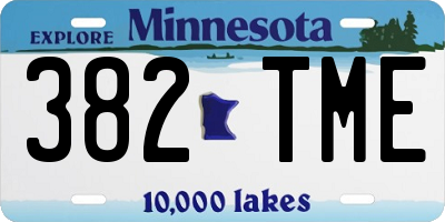 MN license plate 382TME