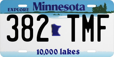 MN license plate 382TMF