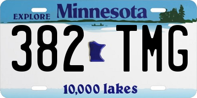 MN license plate 382TMG