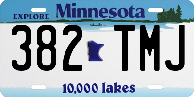 MN license plate 382TMJ