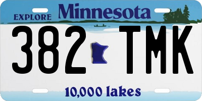 MN license plate 382TMK