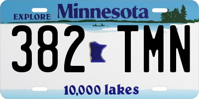 MN license plate 382TMN