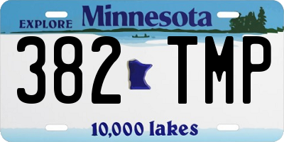 MN license plate 382TMP