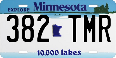 MN license plate 382TMR