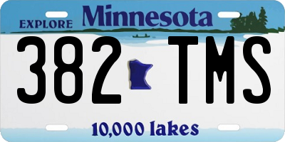 MN license plate 382TMS