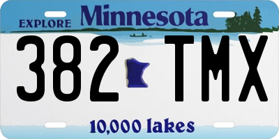 MN license plate 382TMX