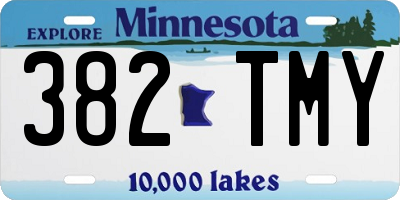MN license plate 382TMY