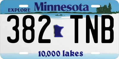 MN license plate 382TNB
