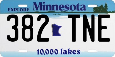 MN license plate 382TNE
