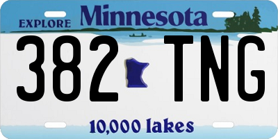 MN license plate 382TNG