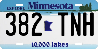 MN license plate 382TNH