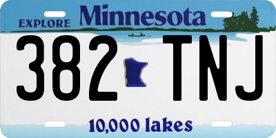 MN license plate 382TNJ