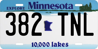 MN license plate 382TNL