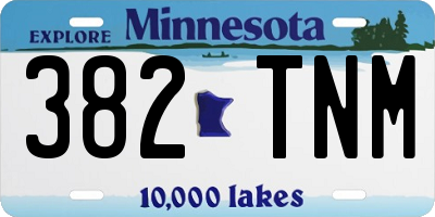 MN license plate 382TNM