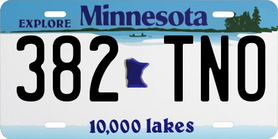MN license plate 382TNO