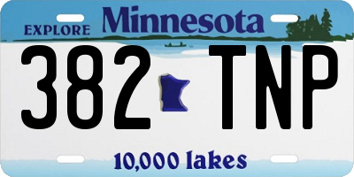 MN license plate 382TNP