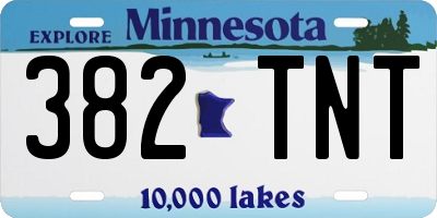 MN license plate 382TNT