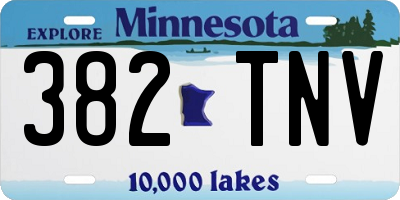 MN license plate 382TNV