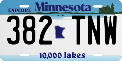MN license plate 382TNW