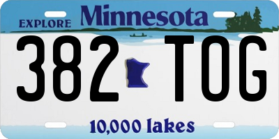 MN license plate 382TOG