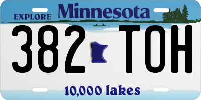 MN license plate 382TOH