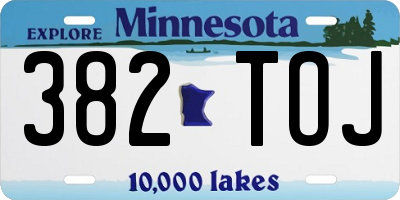 MN license plate 382TOJ