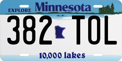 MN license plate 382TOL