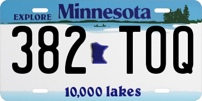 MN license plate 382TOQ