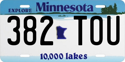 MN license plate 382TOU